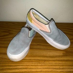 Woman’s Tri-Colored Slip On Vans